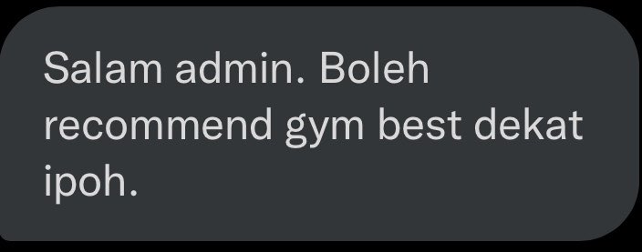 MohKeIpoh's tweet photo. Kat mana gym best di Ipoh? https://t.co/5a5ufnmcfI
