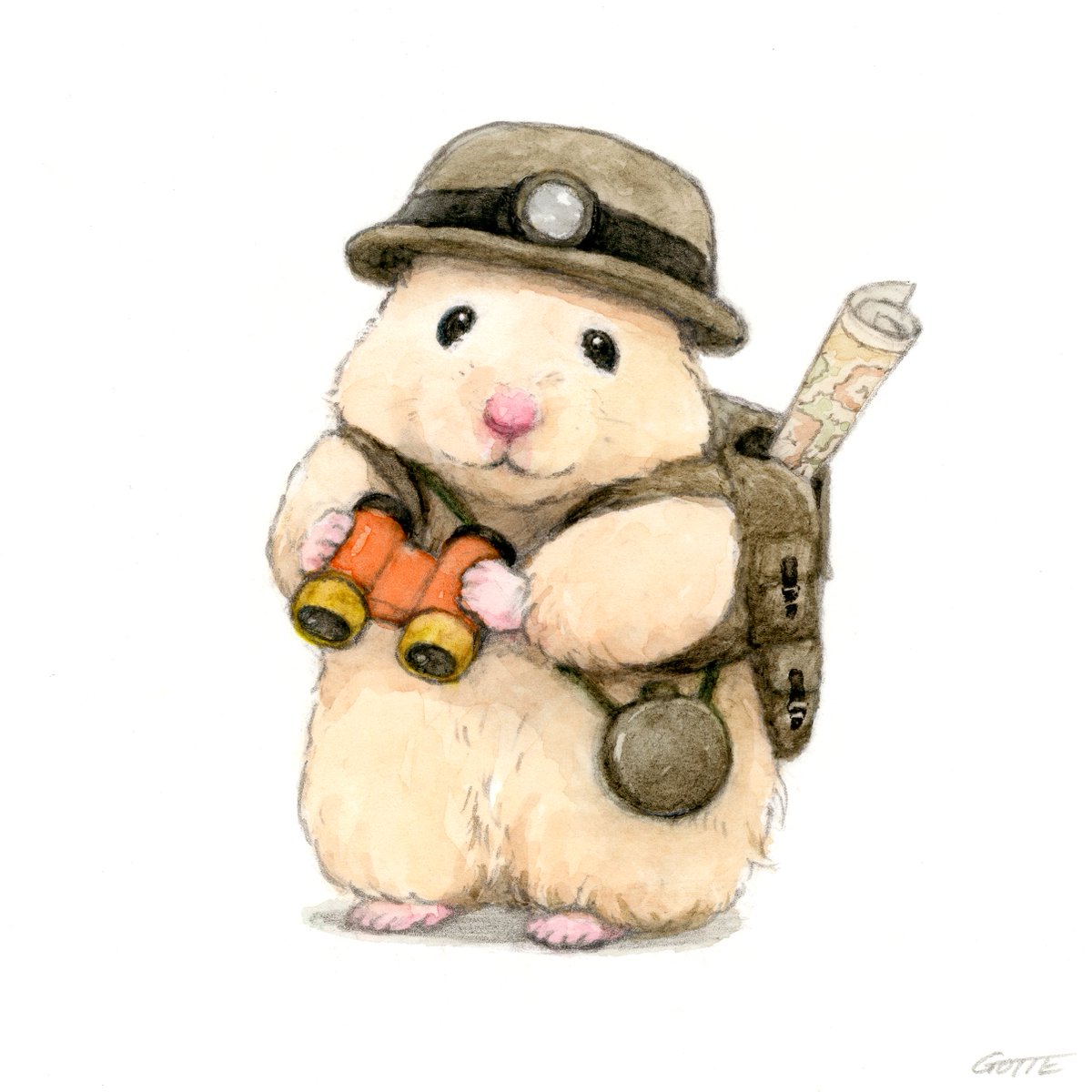 「「探検ははじめてでちゅ?」 」|GOTTE🐹HamsterPainterのイラスト