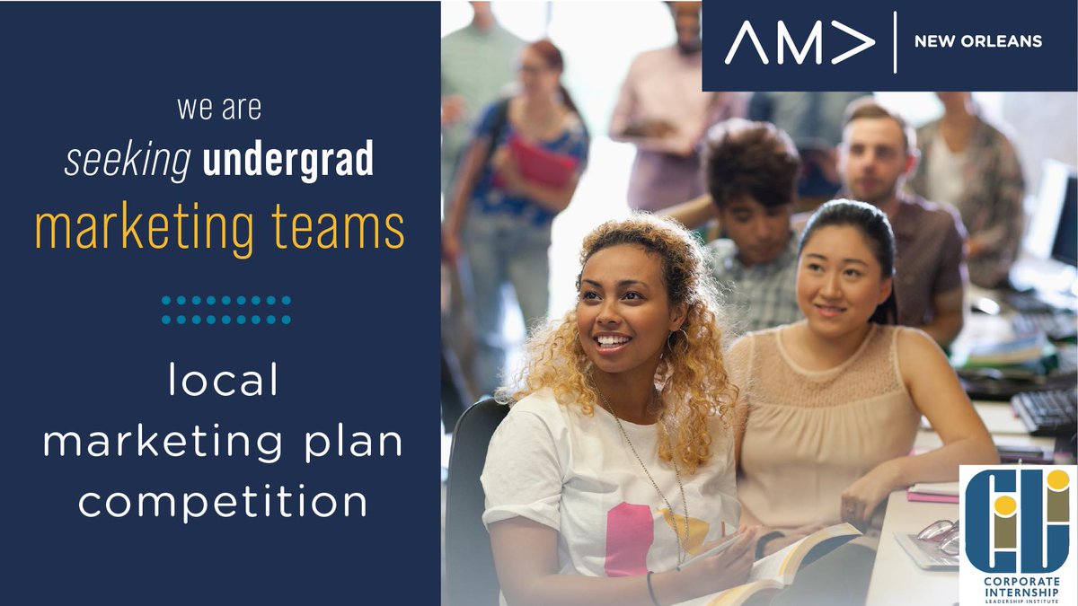 amaneworleans's tweet photo. 📢 Students, we're recruiting top local talent for our regional case competition. Take advantage of this exciting opportunity to show off your marketing skills for a chance to score $500 and bragging rights!

Sign up by Sep. 30 + find more info here: https://t.co/YAVRHf3i7f https://t.co/rViHts4GTU