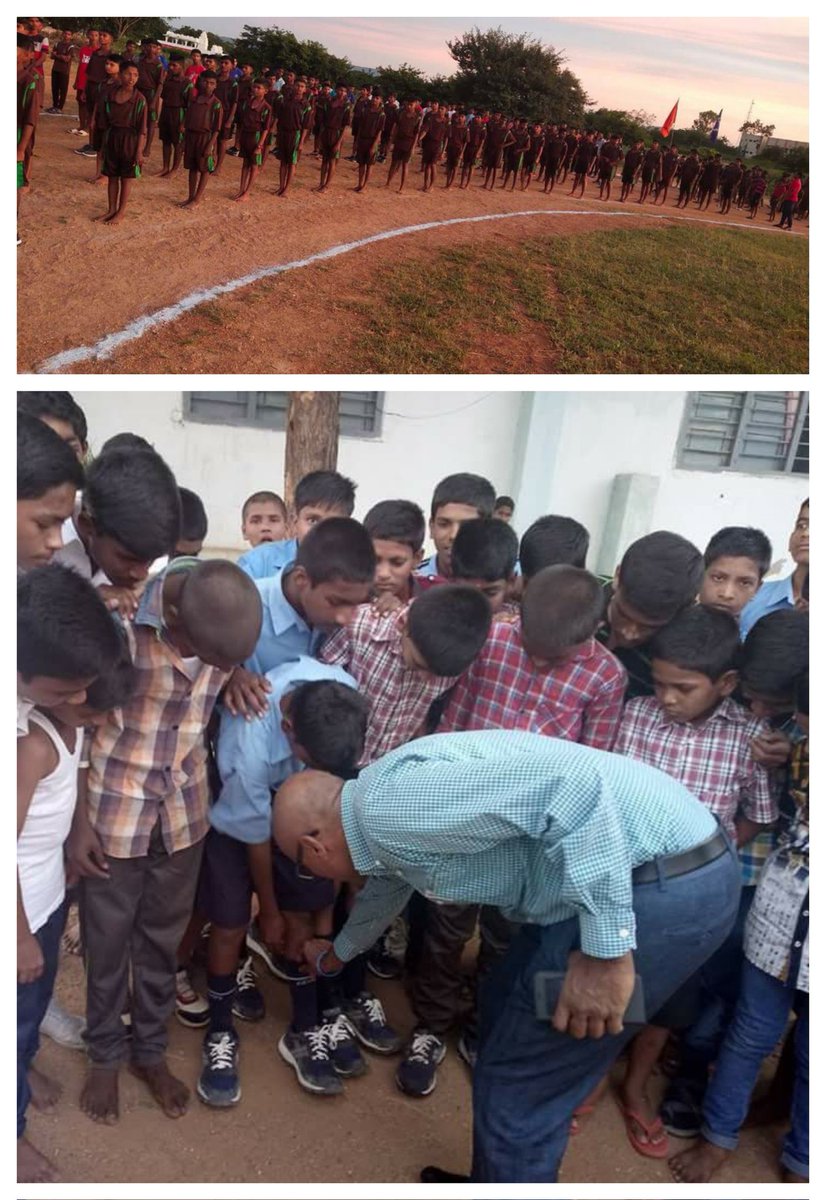 RSPGIRIJANASEN2's tweet photo. #TSWR లో జోనల్ స్పోర్ట్స్ మీట్ నిర్వహిస్తునారు సంతోషం కానీ మా పిల్లలకు కనీసం ఆటలు ఆడుకోవడానికి కూడా బూట్లు ఇవ్వలేక పోతునరు, ఒక్కపుడు @RSPraveenSwaero గారు ఉన్నపుడు అన్ని మా పిల్లలకు అందిన్నాయి ఇప్పుడు ఎందుకు అందడం లేదు? బతుకమ్మ చీరలకు ఉన్న బడ్జెట్ బూట్లకి లెవా @trspartyonline https://t.co/XtzFzr4MdE