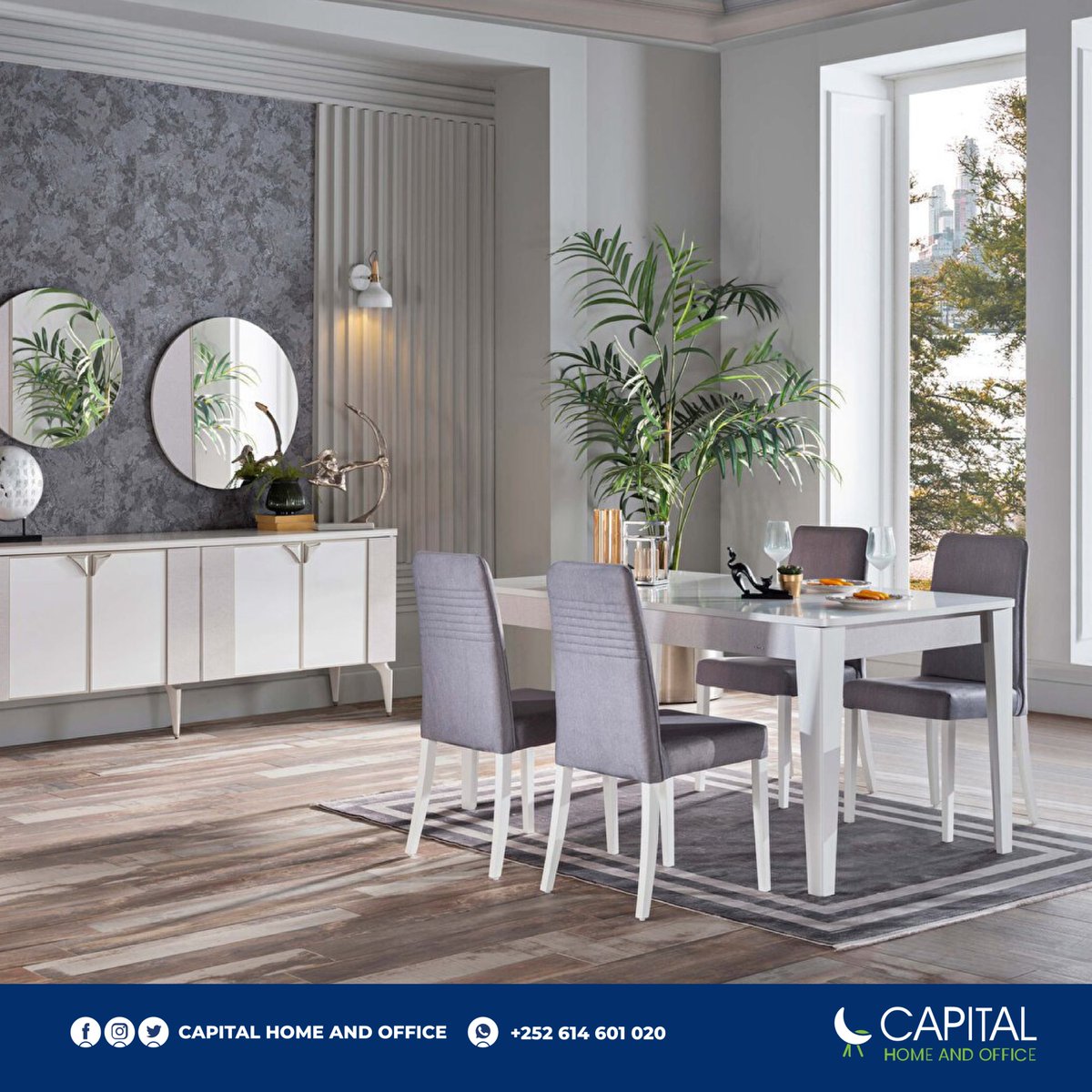 capital_office's tweet photo. 𝐋𝐞𝐧𝐲 𝐃𝐢𝐧𝐢𝐧𝐠 𝐒𝐞𝐭 waa sad qado wuxuu isku darsaday qurux iyo nashqad Indhaha uroon maantaba naga soo dalbo oo ku qurxiso hooygaada.
Xarunteenna waxa ay ku taalla Benadir ka soo horjeedka Kalkaal Hospital, Muqdisho-Somalia
Nagala soo xiriir: +252 614601020 (WhatsApp) https://t.co/r0dJaU5HtH