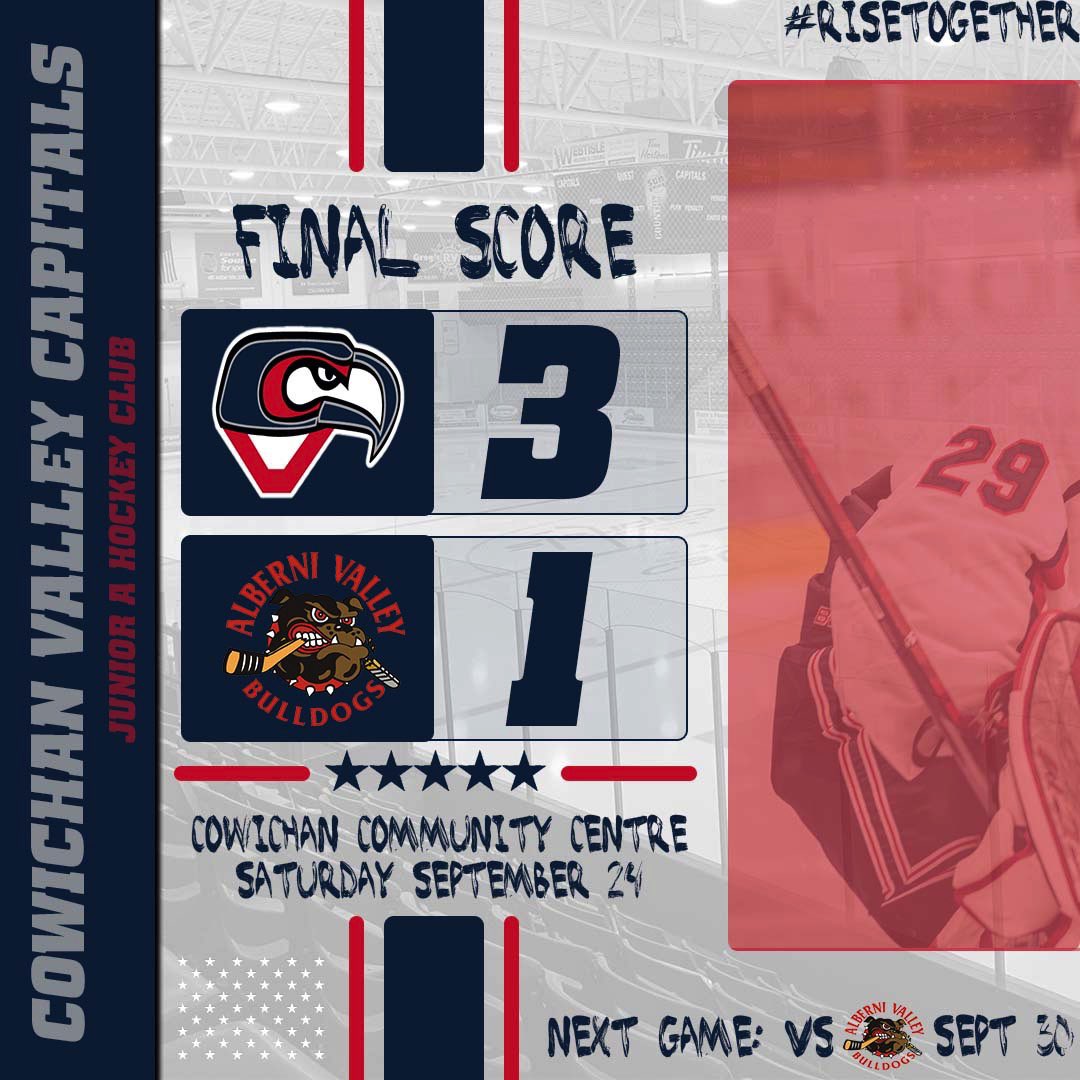 cowichancaps's tweet photo. CAPS WIN! 

Luke Strickland scores twice, Andrew Haxton nets the game winner. Also McCoy Bidewell does it again. https://t.co/TxGBuKkePx