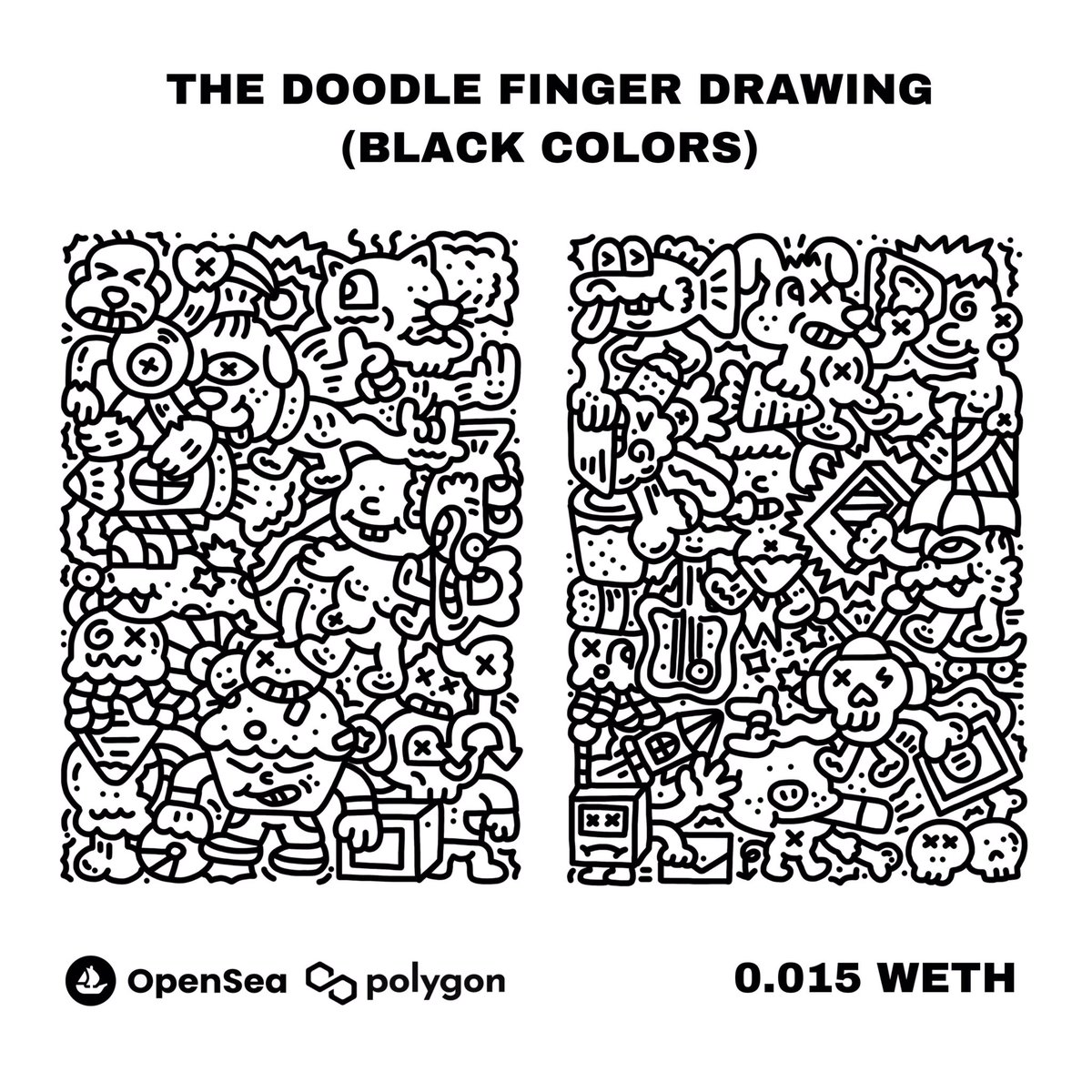 The Black Doodle Finger Drawing (Black)
My Doodle Artwork Were Sketched By My Finger Every Single Pieces. Available on Polygon! Price from ETH (MATIC) 0.015 WETH

opensea.io/collection/doo…

#Doodle #NFTcollector #NFTCommunity #Polygon