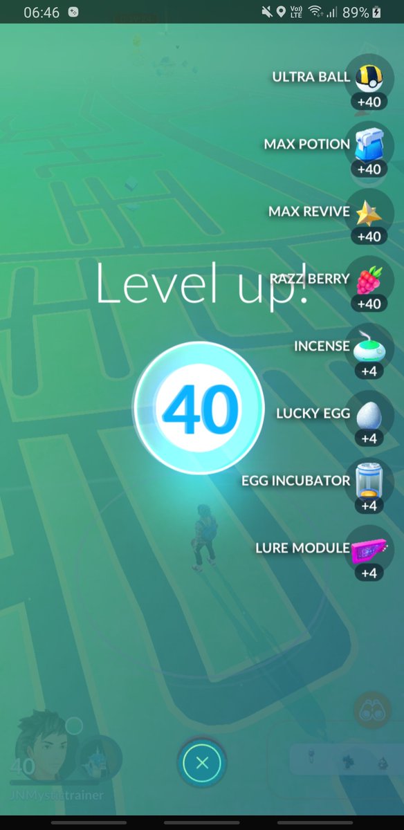 JacquesNel22's tweet photo. Worked Hard but finally reached Level 40 now for the grind to the Big 50.
#PokemonGO #Pokemon #levelup40
#pokemonGOlevel40
#PokemonGoApp https://t.co/tDmR7acU1K