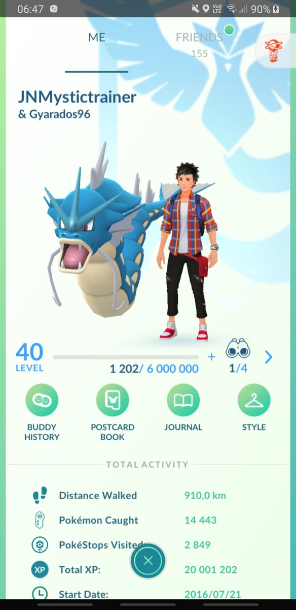 JacquesNel22's tweet photo. Worked Hard but finally reached Level 40 now for the grind to the Big 50.
#PokemonGO #Pokemon #levelup40
#pokemonGOlevel40
#PokemonGoApp https://t.co/tDmR7acU1K