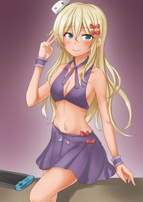 今夜はグレカーレがお相手してあげようかなー。#艦これ 