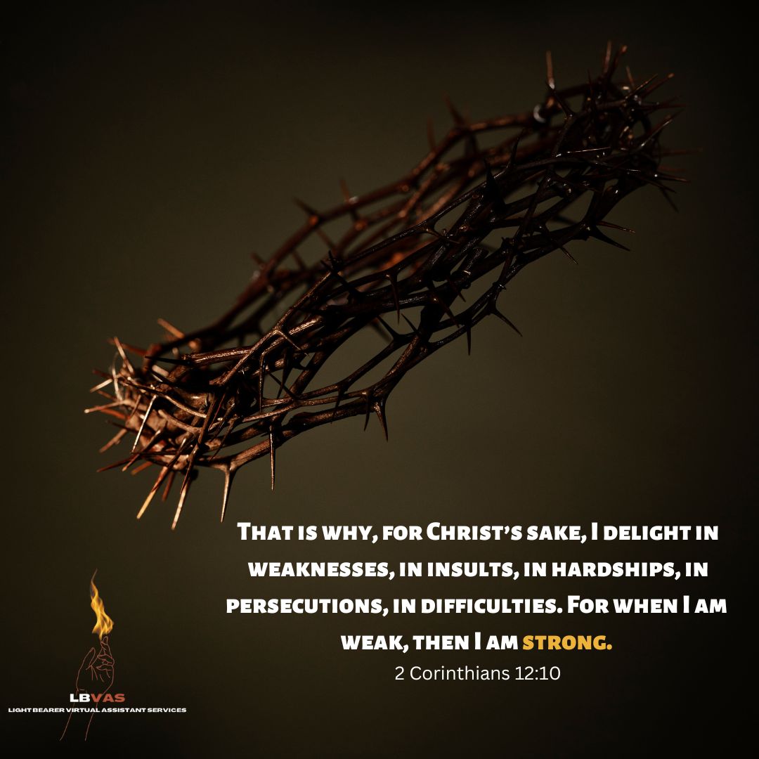LBVAS8's tweet photo. In Christ, the weak can become strong.💪
 #strengtheninChrist #weakbutstrong #calledtostand #delightinpersecution #pleasuresinharship #aidedbyChrist #savedinChrist #aproblemsolver #strengthinweakness #forChristsake https://t.co/yri1KPT6Sr