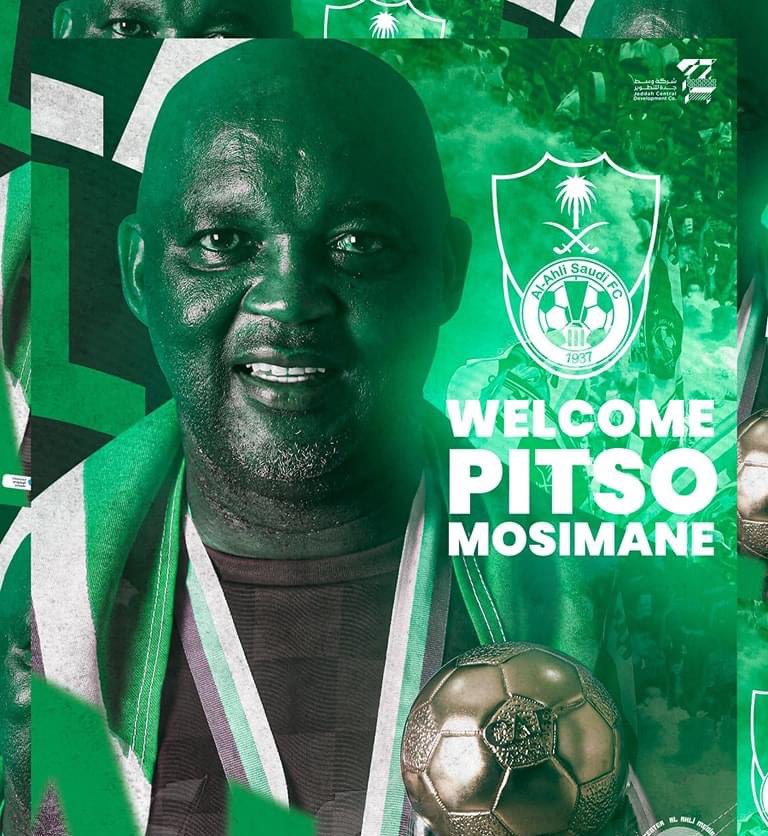 AdvoBarryRoux's tweet photo. Pitso Mosimane is the new coach of Al Ahli Saudi in Saudi Arabia https://t.co/3wkNvzgwZs