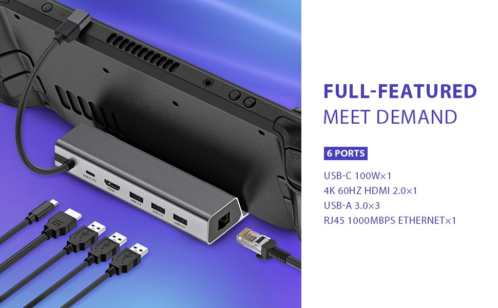 Funalotoffcial's tweet photo. 2022 New upgraded Steam deck dock, docking station for Steam deck 6 in 1 on Amazon. #SteamDeck #steamdeckdock #steamdeckaccessories https://t.co/8nmjXKcq7k