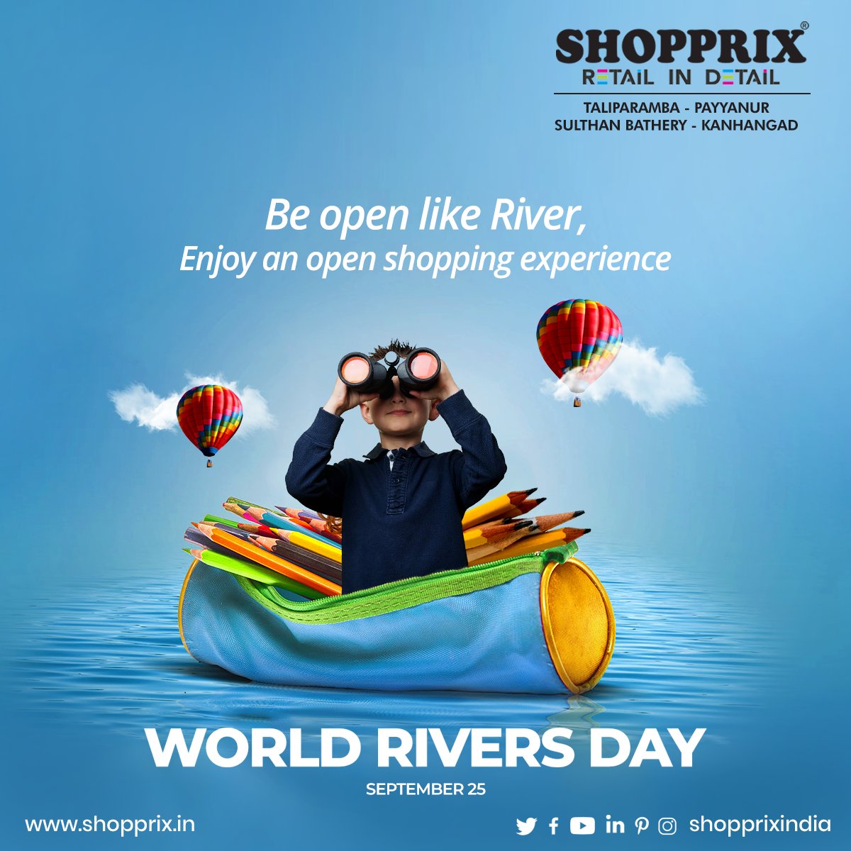 Shopprixindia's tweet photo. Be open like River,
Enjoy an open shopping experience
#shopprixsupercenter #Shopprix #worldriversday #riversday #rivers #shopping #shoppingtime #kannur #Taliparamba #payyannur #sulthanbathery #kanhangad https://t.co/bZzaQoh8ps