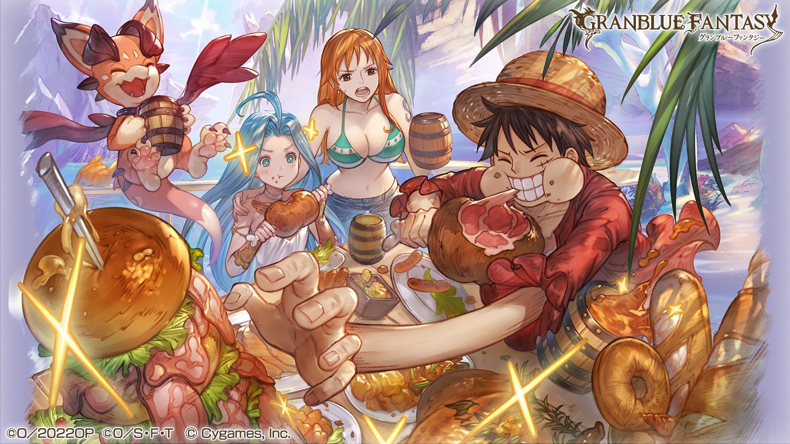 Granblue EN (Unofficial) on X: Granblue Fantasy characters who'll be  appearing in the One Piece Red to Blue collab story event: Seofon Lyria  Vyrn Lowain  / X