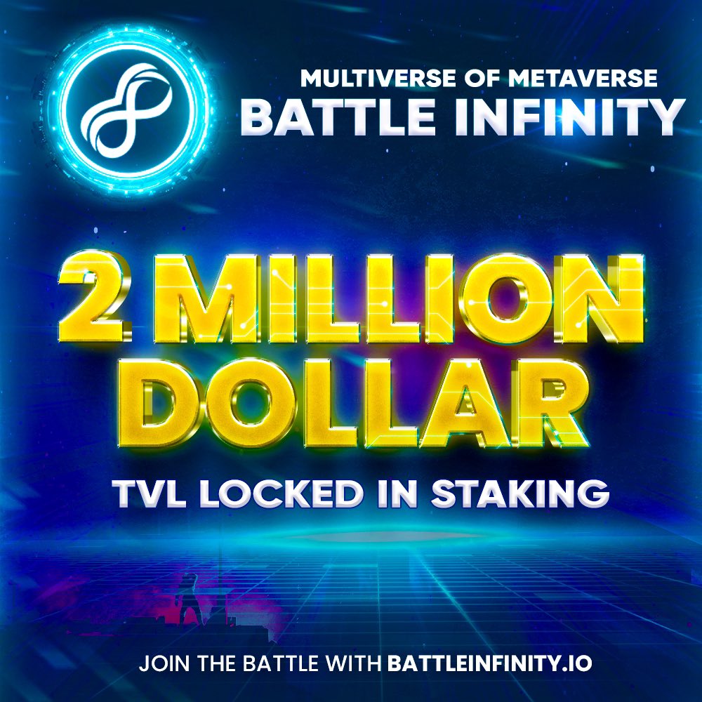 Woahh! Its been just 13 hours since staking gone live and we have successfully crossed a benchmark of more that 2 million dollars worth of $IBAT locked successfully at our staking platform. Still haven’t staked your $IBAT? Stake here - dapp.battleinfinity.io #stake #tvl #IBAT