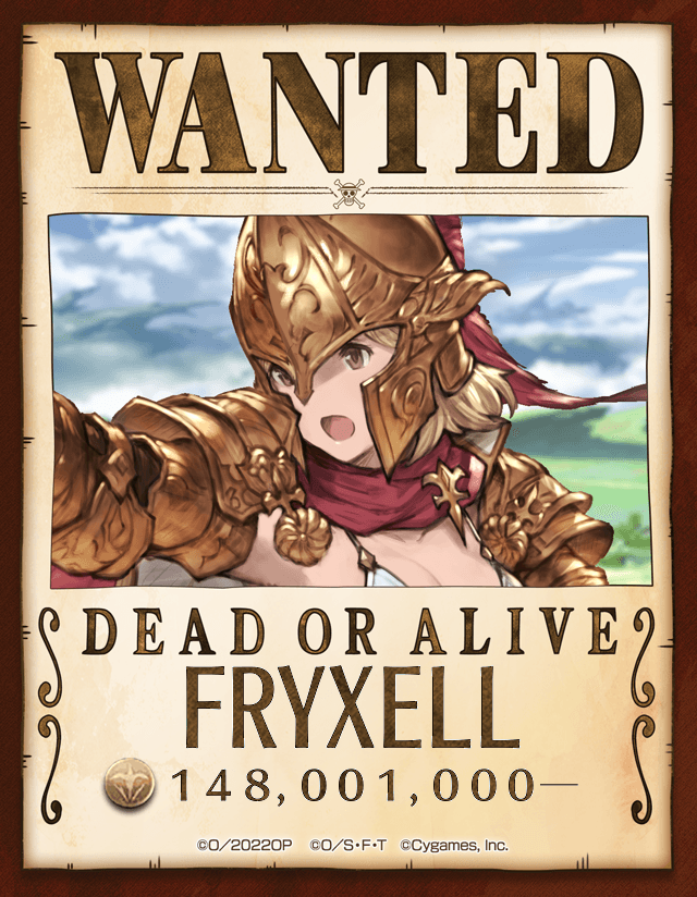 Dityo7th's tweet photo. Captain FRYXELL
Bounty: 148,001,000 Rupies!
#granbluefilmredcollab https://t.co/uVD4kwNNyh