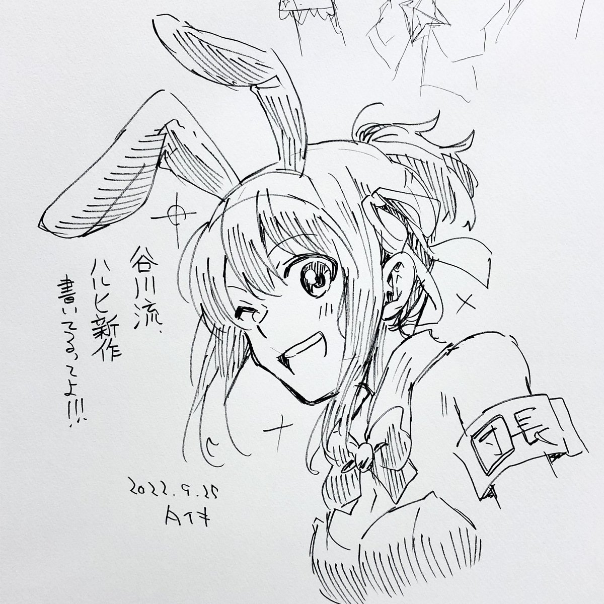 サンクリ撤収しました〜お疲れ様でした!
スケブ描けなかった代わりに落書きコーナーでバニーハルヒ描きました 