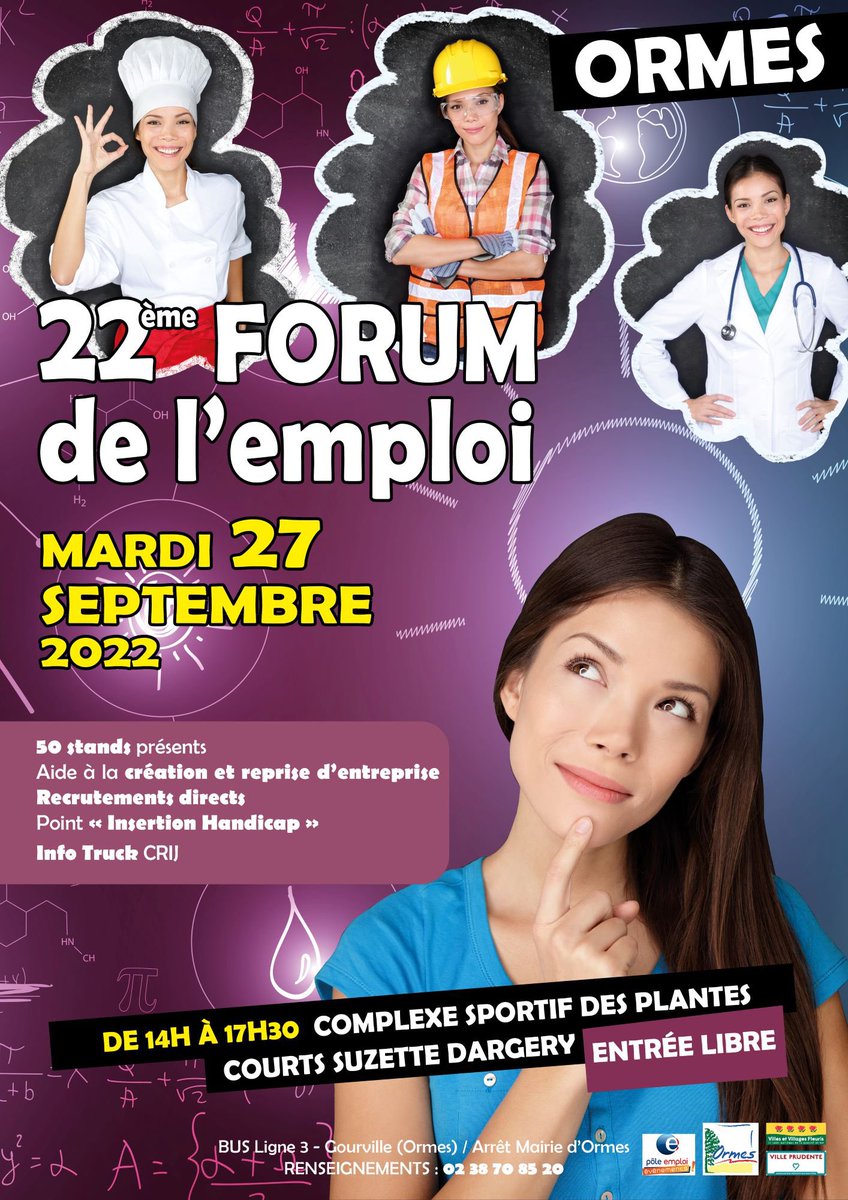 Fidel_k4's tweet photo. @poleemploi_RCVL sera présent au forum de l’#emploi de la ville d’#ormes ce mardi 2️⃣7️⃣ septembre de 14h à 17h30 au complexe sportif des plantes "Courts Suzette Dargery
@driss_1402 @christellevanc2 @patrick_boissy https://t.co/Gq4qjv0s6J