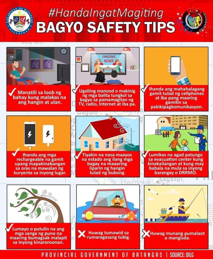 Shashhy1's tweet photo. maging #HANDA, mag-#INGAT, at manatiling #MAGITING!

Sundin ang mga sumusunod na paalala para sa ating kaligtasan.

🖼️ : Batangas PIO (fb) https://t.co/GKcSMi1rNe