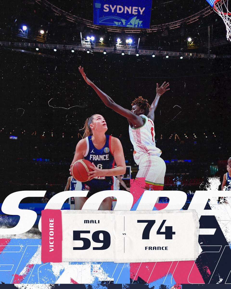 FRABasketball's tweet photo. Les Bleues assurent l'essentiel. Et ont maintenant rendez-vous avec le Japon demain 💪
#PassionnémentBleu #MALFRA https://t.co/n2YUvui6TK