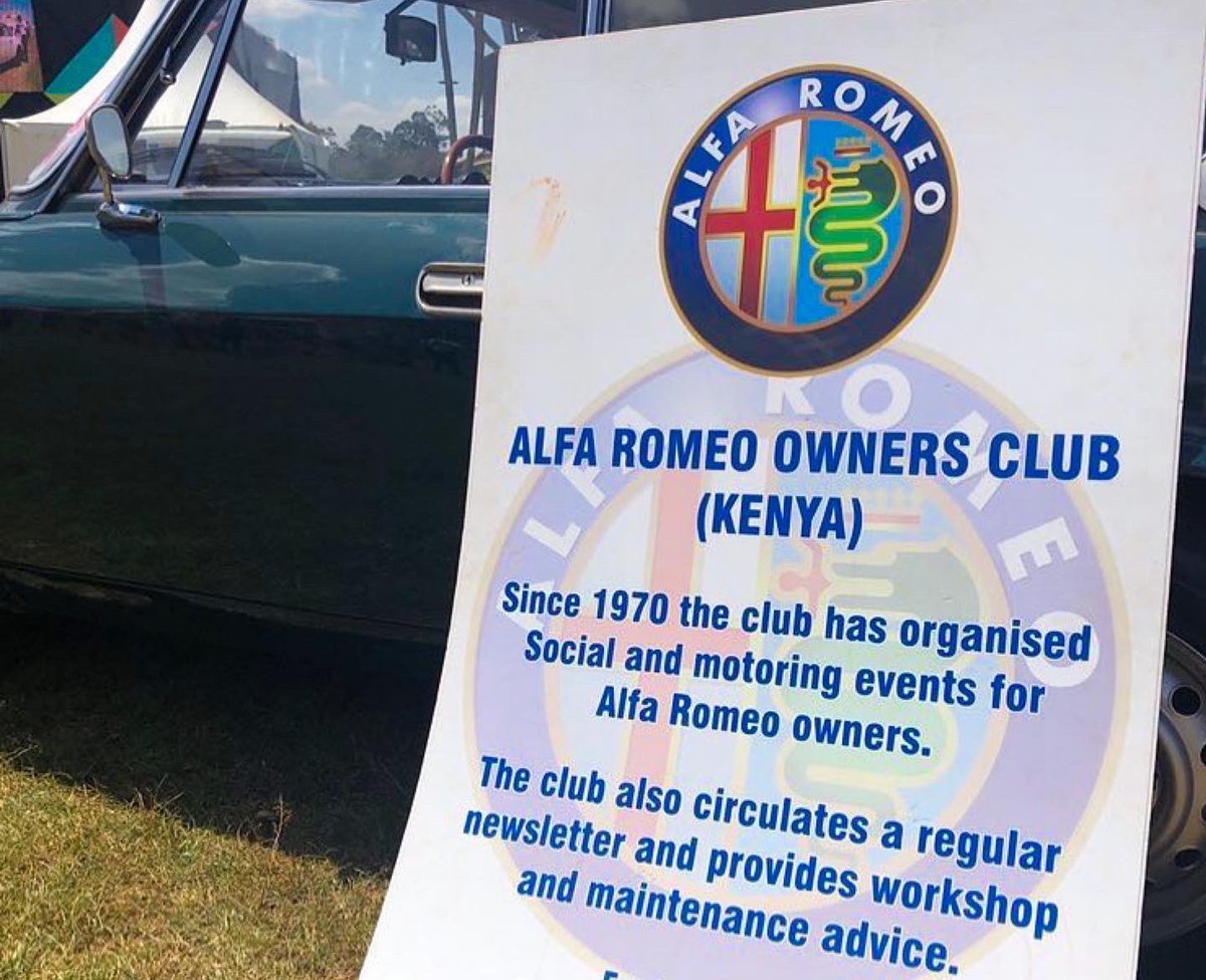 concours_kenya's tweet photo. Ladies and gentlemen the day is finally here! See you for the Golden Africa Concours d’Elegance at the Nairobi Racecourse. Be sure to pay a visit to the event organizers - The Alfa Romeo Ownera Club #ConcoursKenya https://t.co/3J6OeoZZMr