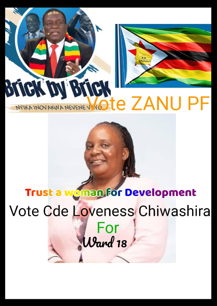 Varakashi4ED's tweet photo. Trust and vote for @ZANUPF_Official Cde Loveness Chiwashira for Ward 18 Councillor on 22 October by Elections. https://t.co/bQfRxD5msy