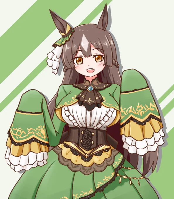 サトノダイヤモンドちゃん描きました 