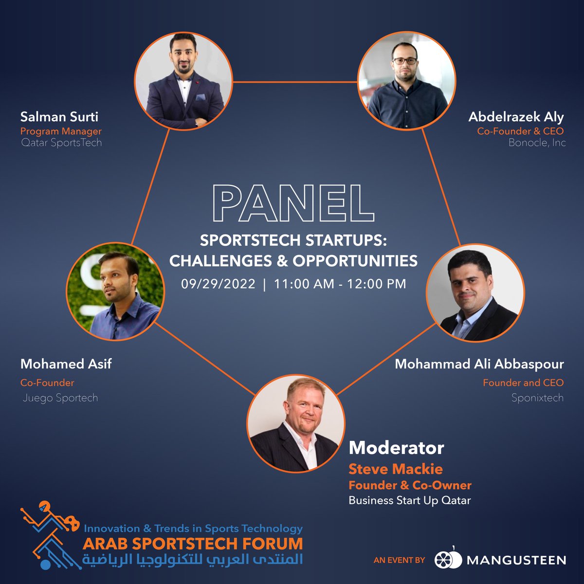 arabstf's tweet photo. Join us on Thursday, September 29th, at 11:00 am for a discussion about "SportsTech Startups: Challenges &amp; Opportunities" with the biggest names in sports tech to build valuable connections in the sports industry in  Aspire Zone, Doha.
 #ArabSTF #ArabSTF2022 https://t.co/gRgWJXoQNr