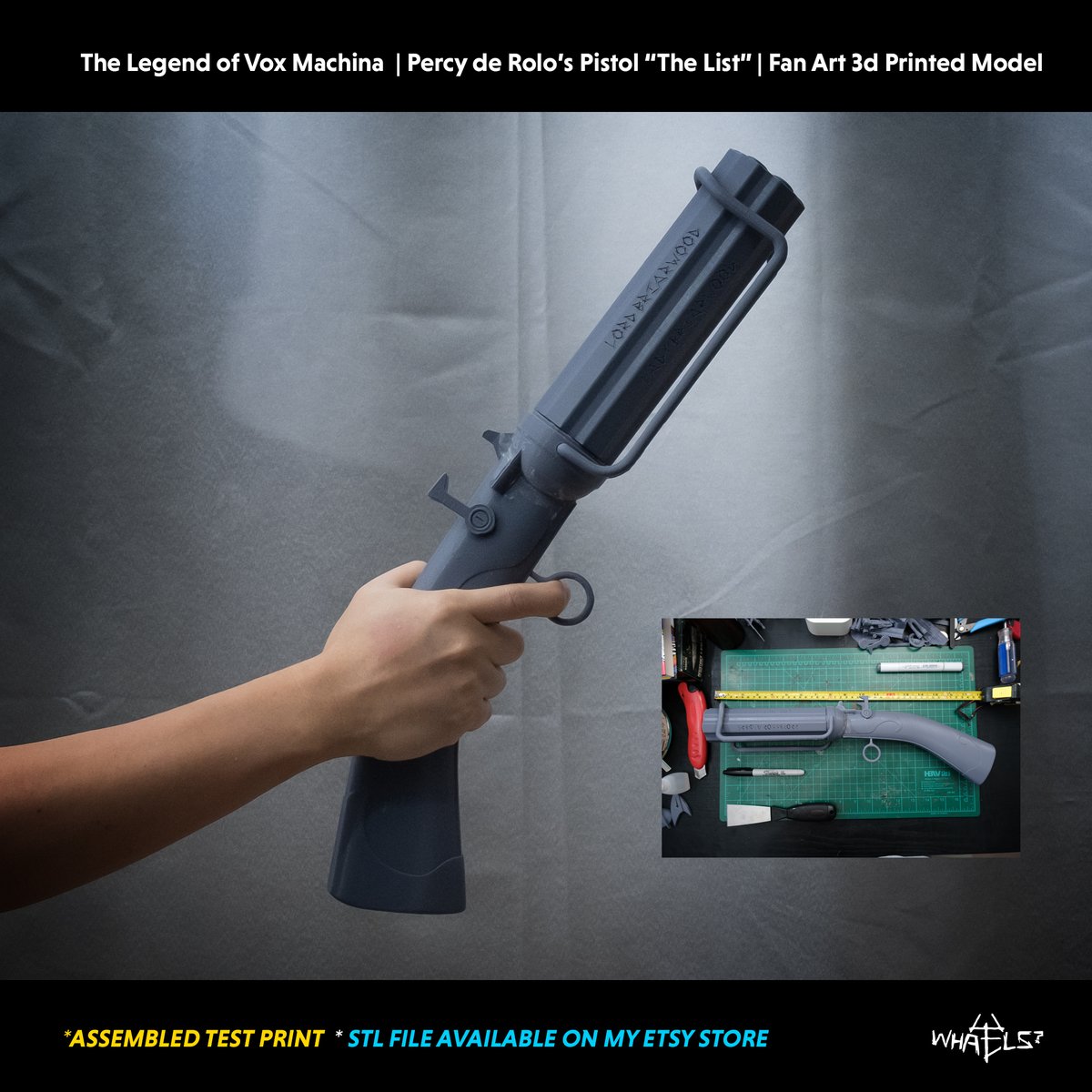 els_lvn's tweet photo. I cleaned up the 3d model #fanart of #voxmachina #percyderolo pistol I modeled a few months back and made it 3d print-ready. STL file is listed on my Etsy shop https://t.co/gTVculkJ36  #criticalrole #criticalroleart #voxmachina #props #whatels https://t.co/yfTOeZ3dq6