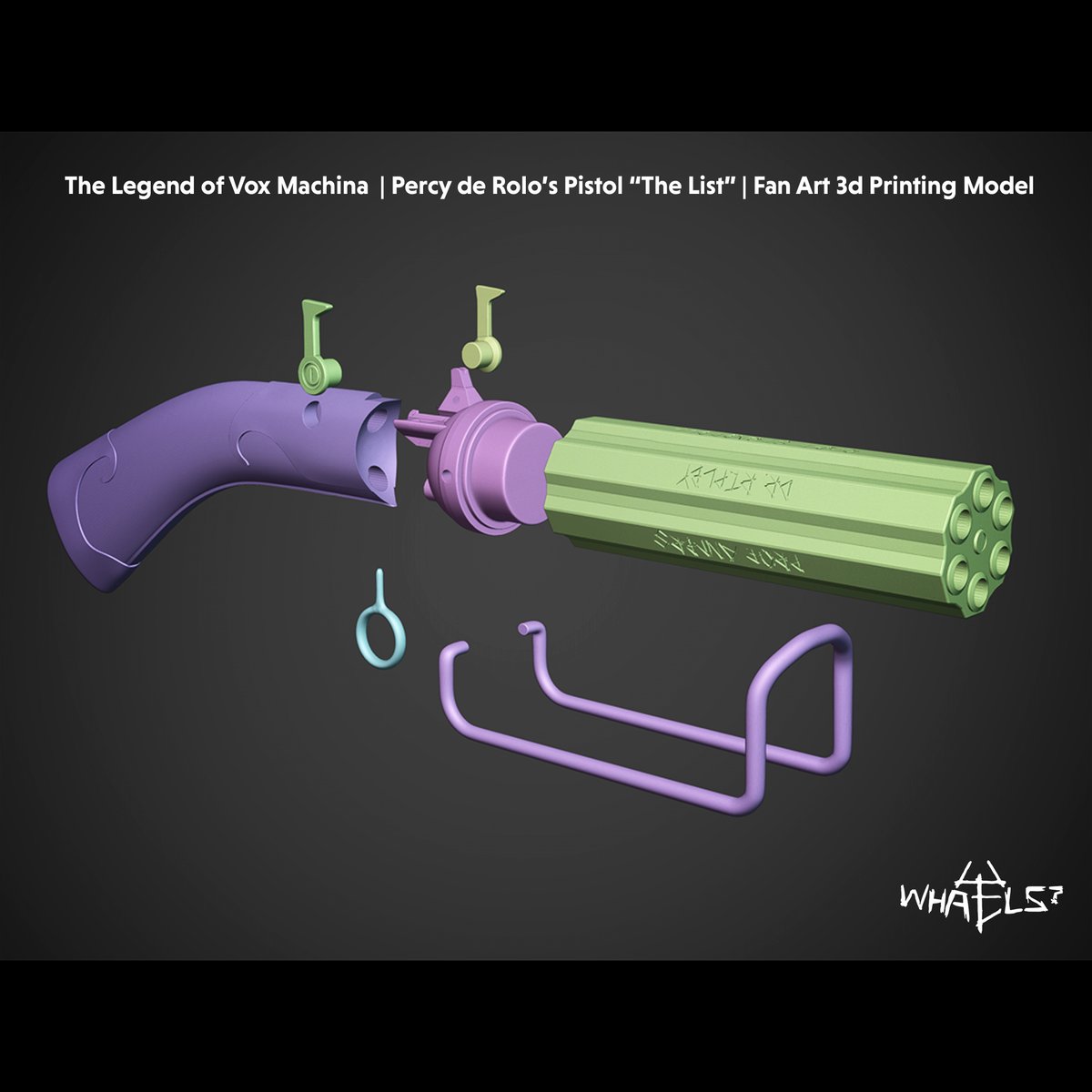 els_lvn's tweet photo. I cleaned up the 3d model #fanart of #voxmachina #percyderolo pistol I modeled a few months back and made it 3d print-ready. STL file is listed on my Etsy shop https://t.co/gTVculkJ36  #criticalrole #criticalroleart #voxmachina #props #whatels https://t.co/yfTOeZ3dq6