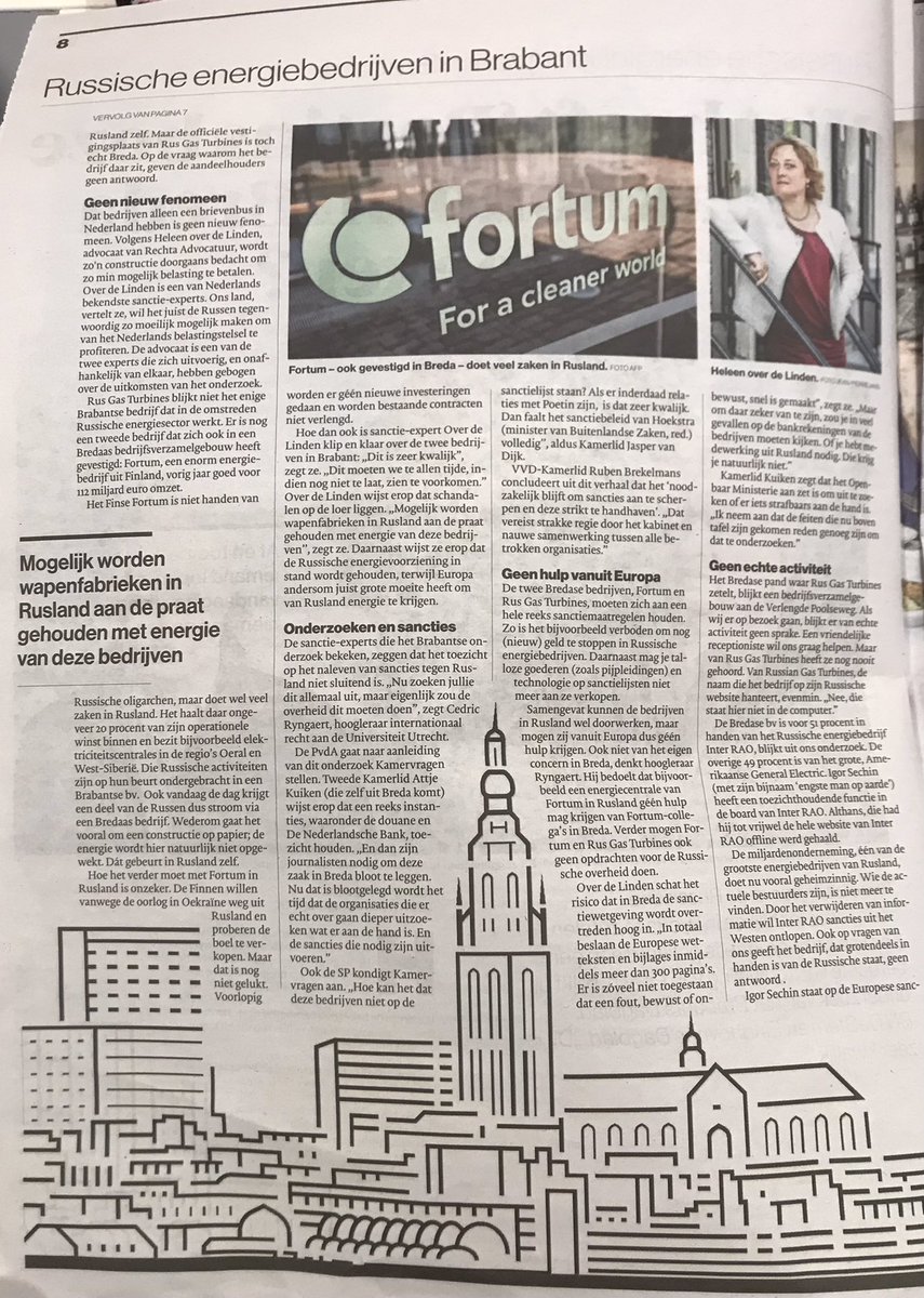 KBurgerDirven's tweet photo. End all business with Russia! Two 🇳🇱Breda companies work in sanctioned RU energy sector and with Igor Sechin, #Rosneft CEO &amp; close ally of Putin. Igor Sechin is at the top of EU sanctions’ lists. Please act @DutchMFA @WBHoekstra! Thx @richardclevers @judithkutsch, great research. https://t.co/QIhZZan5tW