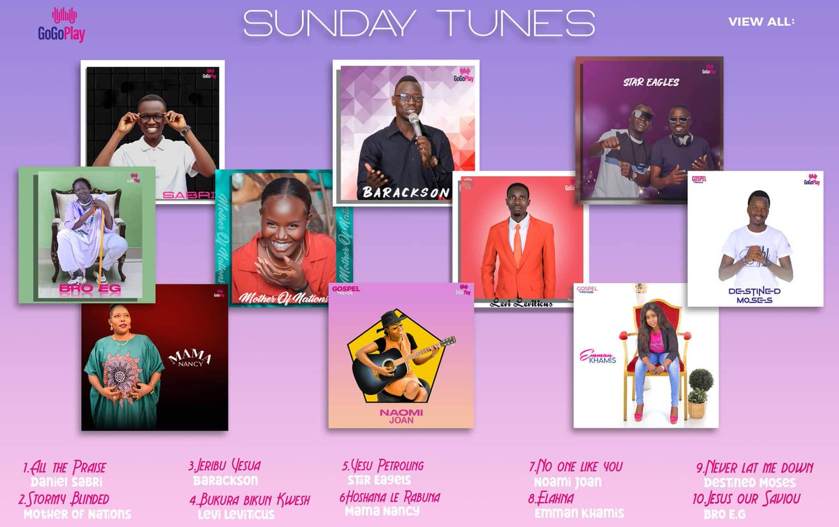 Happy Sunday, enjoy the playlist of amazing South Sudanese gospel artist on gogoplayssd.com