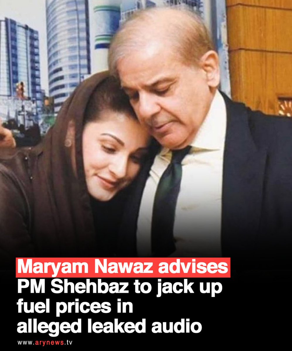 Maryam Nawaz advises PM Shehbaz to jack up fuel prices in alleged leaked audio

Read More: bit.ly/3UBCuK6

#ARYNews #ShehbazSharif #MaryamNawaz #audioleak