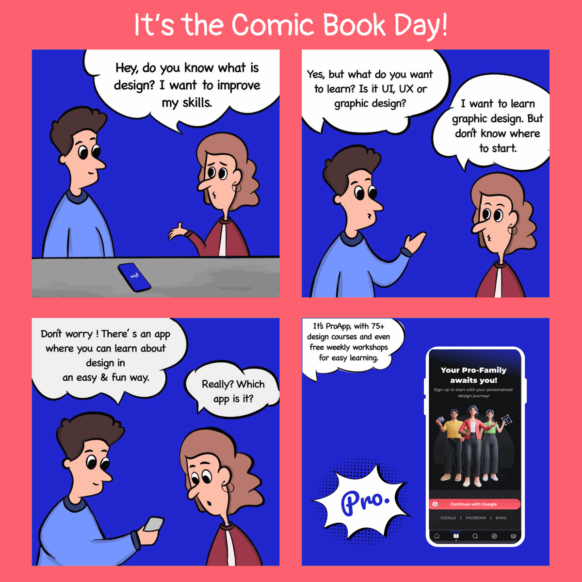 designwithpro's tweet photo. Get ProApp Now: https://t.co/COv1hAgs53 

No need to hang back on this Comic Book Day and miss out on what’s going on over in these pages! The more heroes, the better! 💪🏻

Download ProApp to learn design!🤩

#learndesign #proapp #comicbookday #comicillustrations #design https://t.co/lP33yxtY5t