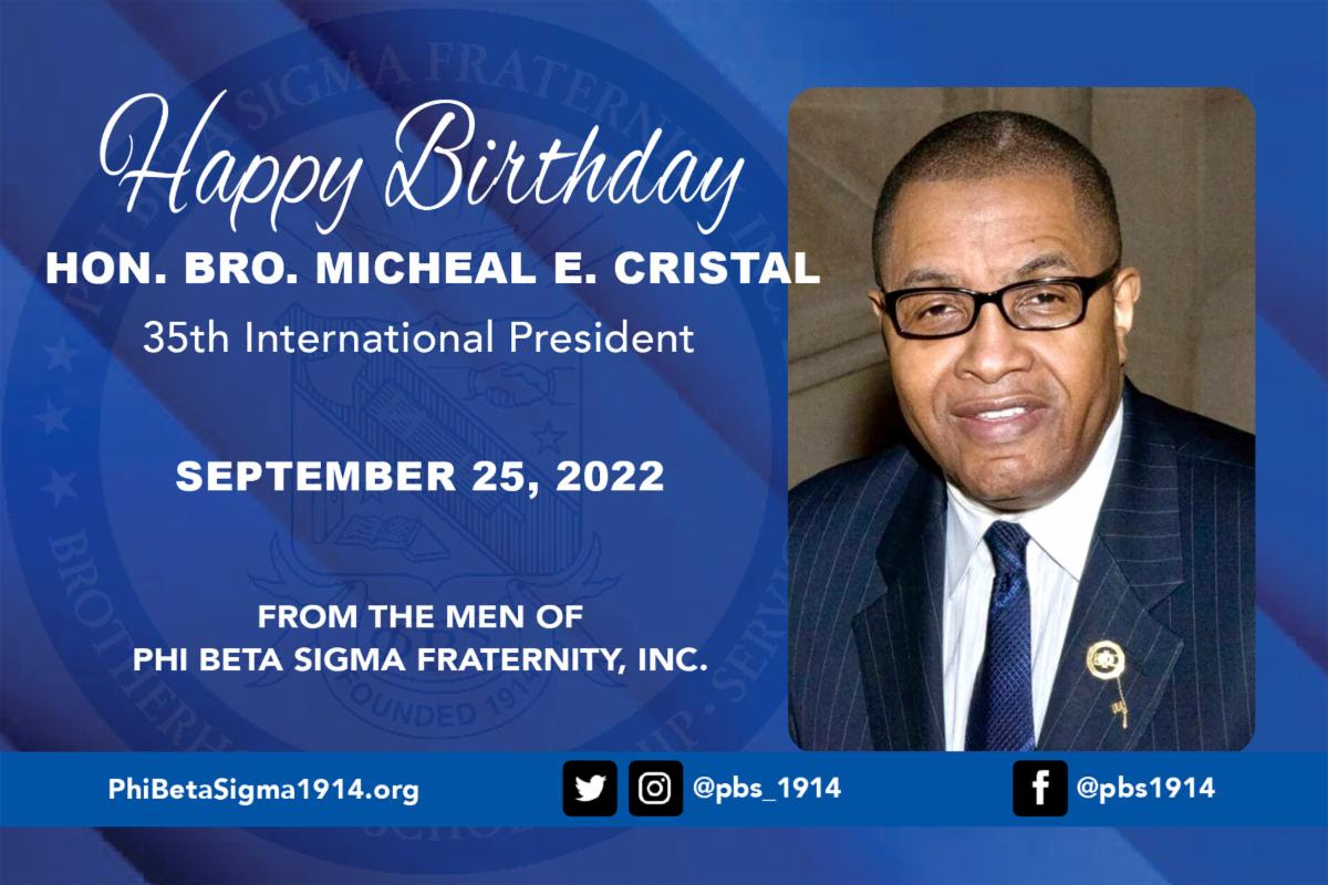 Happy Birthday to Hon. Bro. Micheal E. Cristal.

#pbs1914 #Sigma108