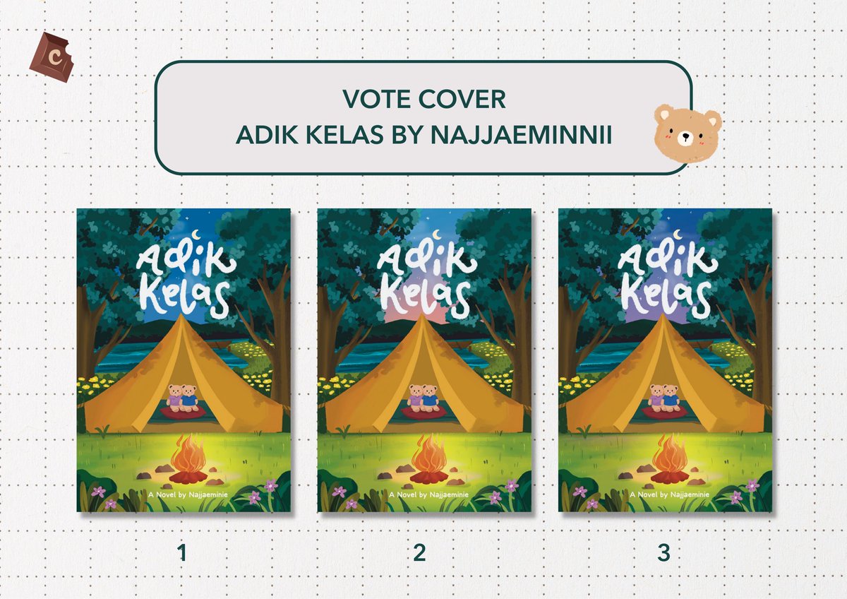 ChokoPublisher's tweet photo. [ VOTE COVER • ADIK KELAS BY @najjaeminii ]

🗓️ 1st Pre-Order • 2 Oktober 2022 

Yuk, bantu untuk memilih sampul terbaik untuk Adik Kelas di antara sampul 1, 2, dan 3! Rep atau klik polling di bawah, ya! 🥳 https://t.co/6V6Kccjs9A