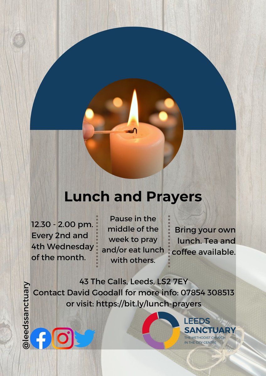 leedssanctuary's tweet photo. If you'd like to do something faith-related midweek, we'd love to welcome you to Lunch and Prayers this Wednesday. Gather with us any time between 12.30-2pm at our city centre office
#leedslife #thisisleeds #leedscitycentre #leedsuni #leedsdock #leedslist #leedsevents #leedsbid https://t.co/ZU6MoSPQ4s