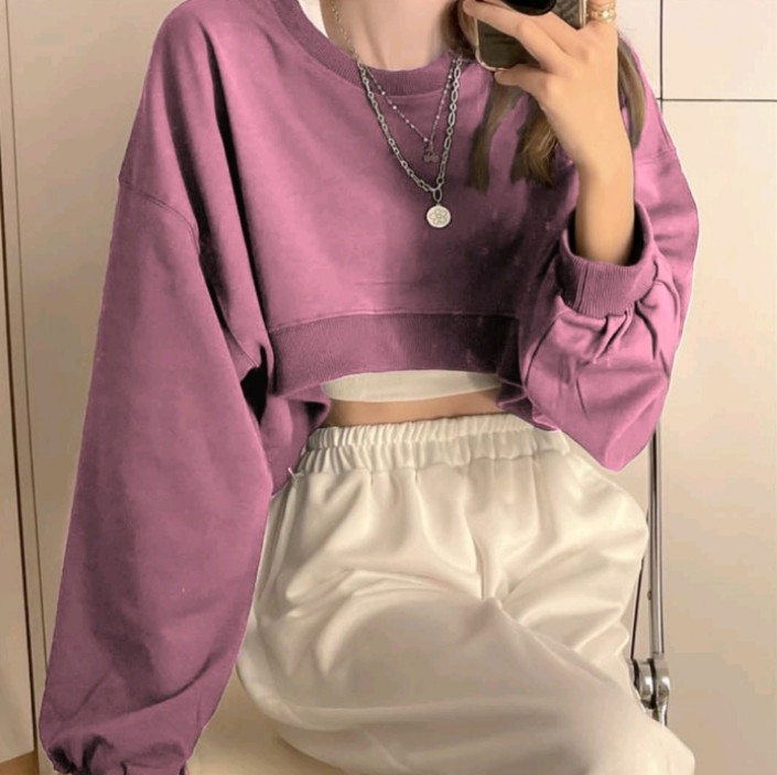 cyaahaha's tweet photo. "Lady Oversize Crop"
Only 55k/pcs
Size fit to L
Bahan cotton fleece
Colors : Black - Charcoal - Denim - Taro https://t.co/rcgVIKJYvm