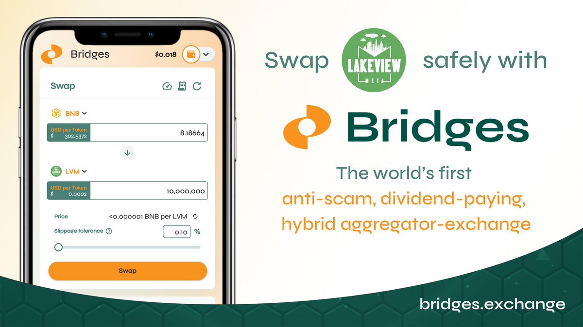 kenpachi_22's tweet photo. @CKc1616 @LakeviewMeta Buy $LVM and many more of their partnered tokens on the #BridgesExchange
#BridgesDeFi
$BRG.X https://t.co/xaGQ1E3KoH