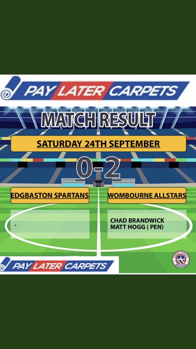 WASFootballClub's tweet photo. ￼⭐️A fantastic 2-0 win yesterday for the boys

⚽️ Chad Brandrick 
⚽️Matt Hogg 

M O M Adam Harris 🍾🍾
🟥⬛️🟥⬛️🟥⬛️🟥⬛️🟥⬛️ https://t.co/m5YNt2GL4D