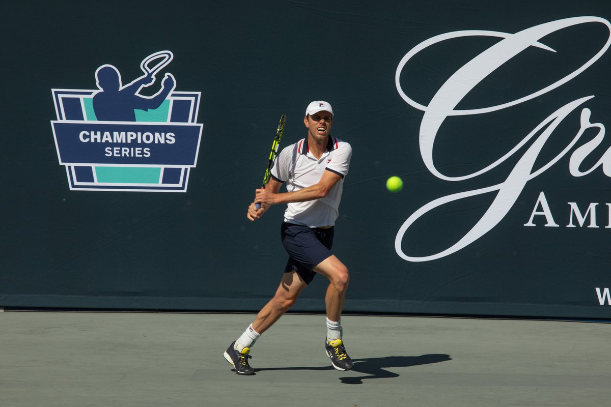 In his first-ever since his retirement from ATP Tour level tennis at the U.S. Open, Sam Querrey played in our event at The Greenbrier as he and Ashley Harkleroad were defeated by Bob Bryan and Leylah Fernandez in the mixed team event.