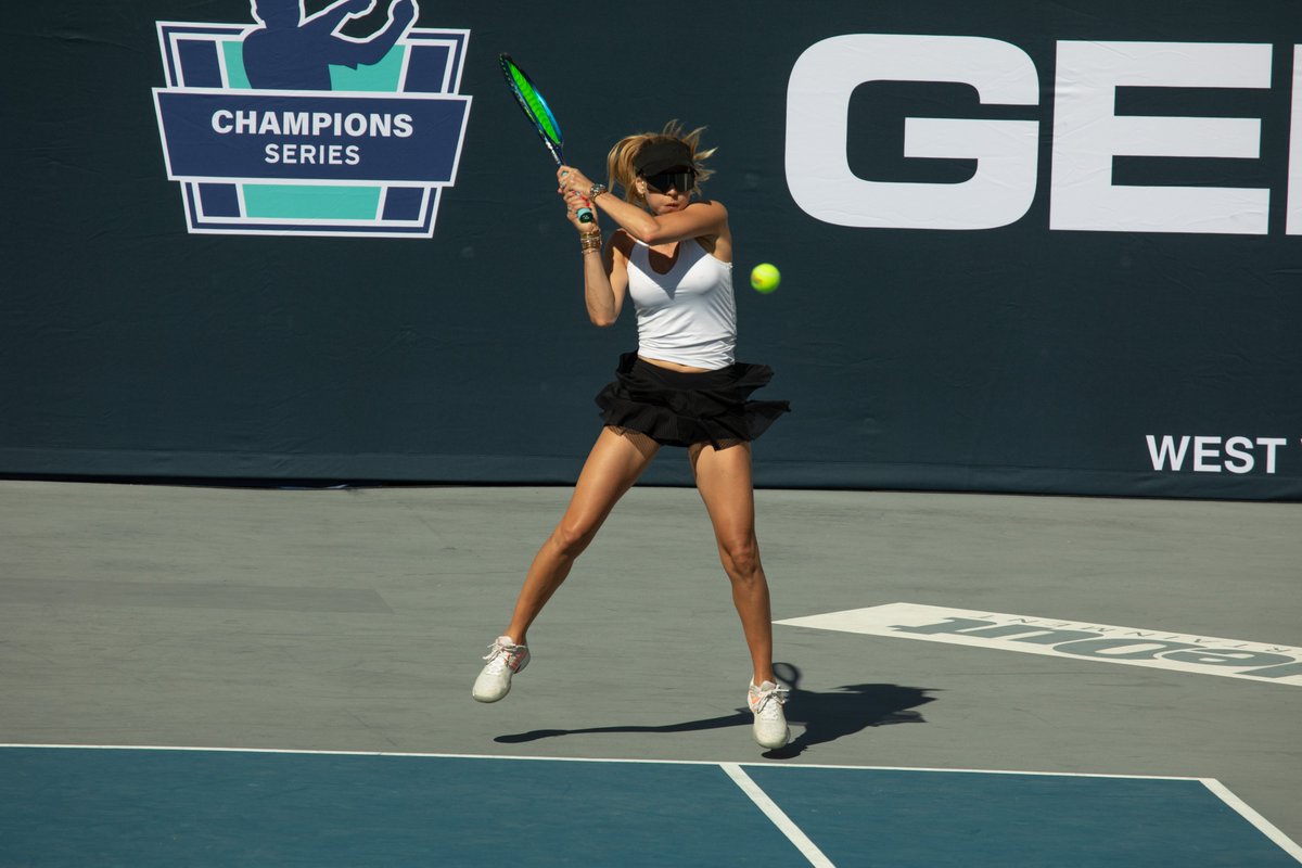 Ashley Harkleroad was a last-minute substitute at The Greenbrier Saturday for an ill Danielle Collins