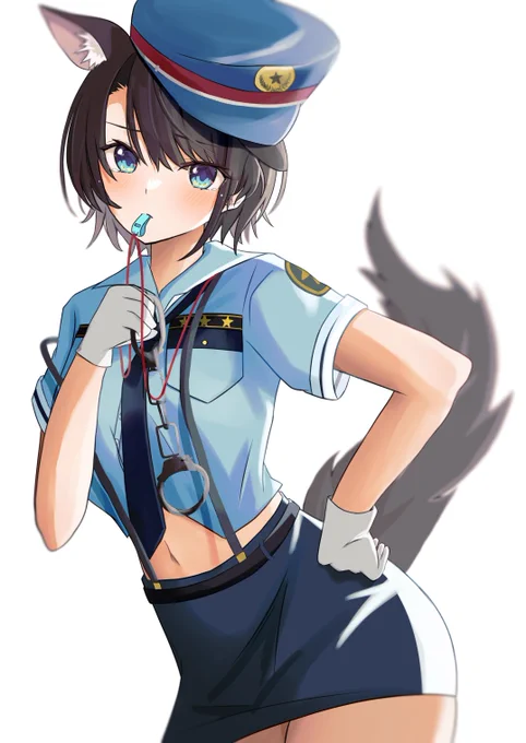 お題箱より ミニスカ婦警さんコスのスバルちゃん #プロテインザスバル 