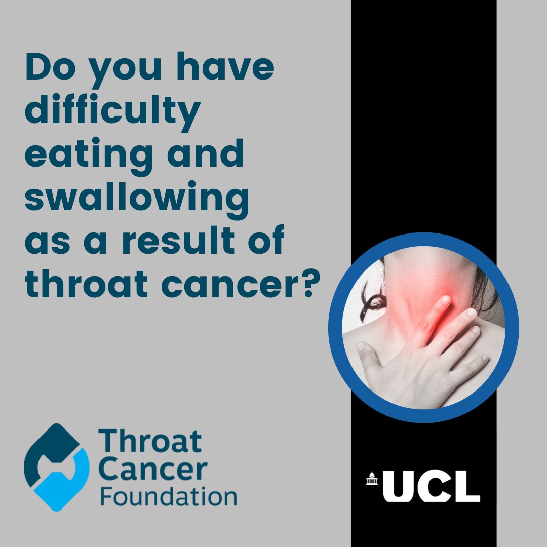 Throat Cancer Foundation (@tcf_foundation) on Twitter photo We are working with a team from University College London who are developing a device to help people who have difficulty eating and swallowing. The team are looking for volunteers.
Can you help?
Find out more at throatcancerfoundation.org/do-you-have-di… We are working with a team from University College London who are developing a device to help people who have difficulty eating and swallowing. The team are looking for volunteers.
Can you help?
Find out more at throatcancerfoundation.org/do-you-have-di…