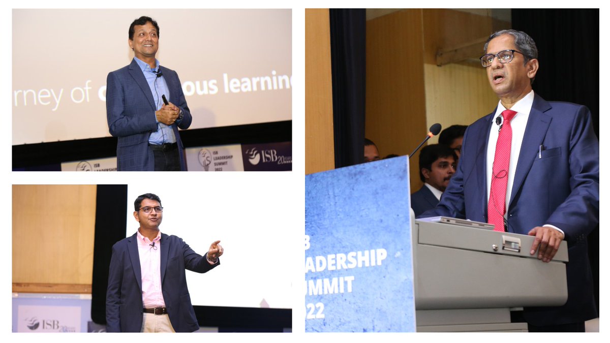 ISBedu's tweet photo. Day 1 of the ISB Leadership Summit (ILS), organised by the PGP Co '23, was held at our Hyderabad campus yesterday. We are grateful to all the speakers who graced the event and shared lessons from their life journeys with the students.
#ISBLeadershipSummit #ISB #ISBalumni https://t.co/fuHzRuY0MU
