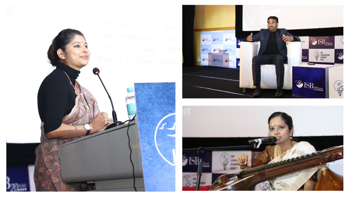 ISBedu's tweet photo. Day 1 of the ISB Leadership Summit (ILS), organised by the PGP Co '23, was held at our Hyderabad campus yesterday. We are grateful to all the speakers who graced the event and shared lessons from their life journeys with the students.
#ISBLeadershipSummit #ISB #ISBalumni https://t.co/fuHzRuY0MU