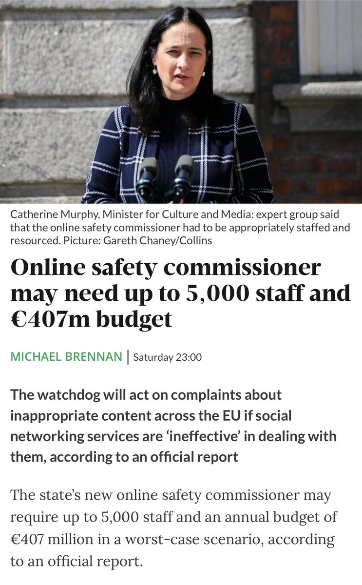 This is NOT a surprise. Yes, it’s more costly than the data centre energy issue. Unfortunately, policy-makers don’t understand this space. Being HQ to particular kinds of tech companies that serve 500m people comes with responsibility. @maryCyPsy @malcolmbyrne @cathmartingreen