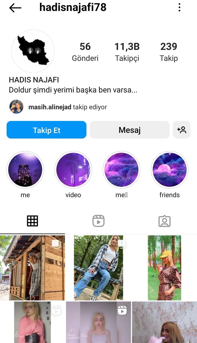 Dün 6 kurşun ile protestolarda öldürülen Türk asıllı İranlı kız #HadisNajafi Instagram hesabında "Doldur şimdi yerimi başka ben varsa..." yazıyor

Hayat dolu bu gencecik kıza nasıl kıydılar!

#IranProtests2022