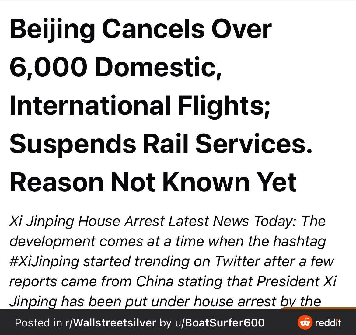 Interesting what is happening in #China right now... looks like some major event.  Seems they are shutting everything down.  Chinese market to not open on Monday?  Could this be the trigger for a major crash?  We'll find out soon #shemitah #XiJinping