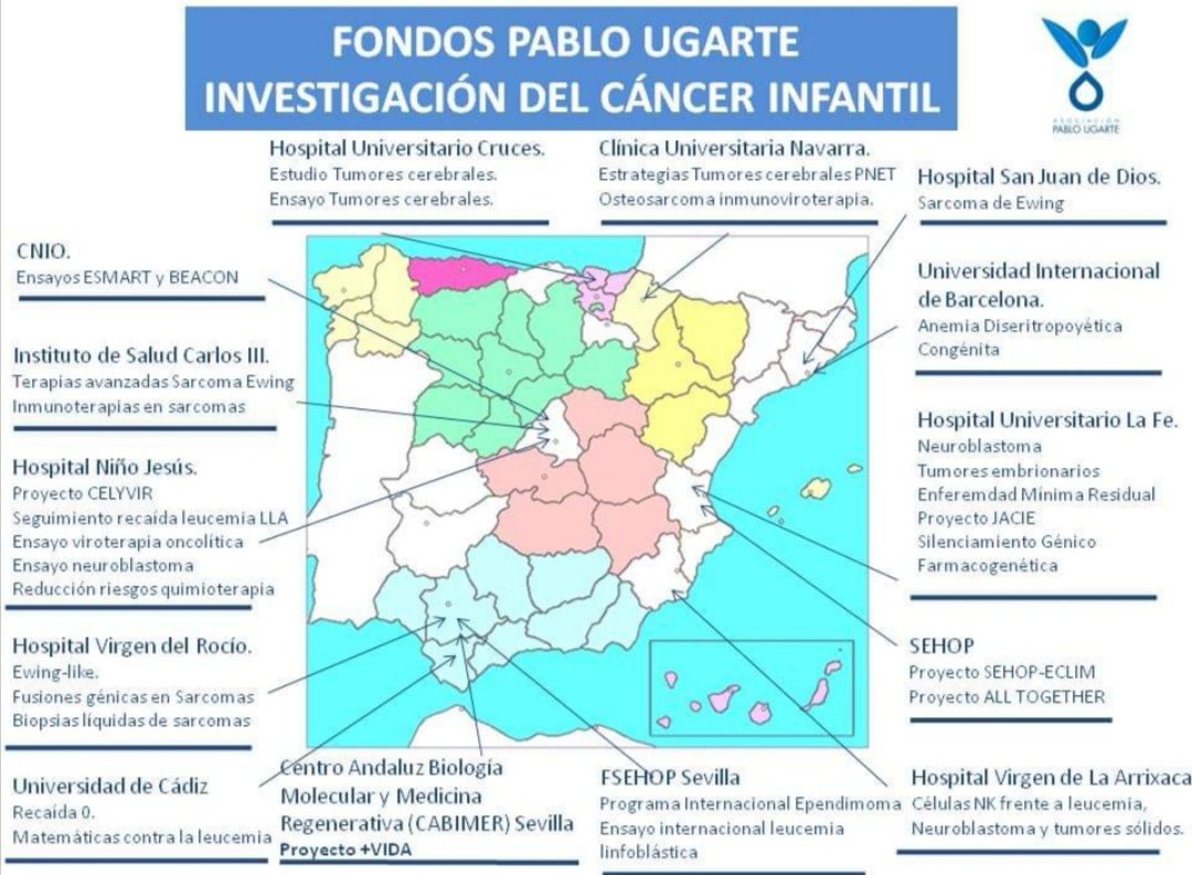 APUpablougarte's tweet photo. El 100% de nuestros ingresos se destinan a financiar actualmente 29 proyectos de investigación de cáncer infantil repartidos por toda España. 
Te APUntas? https://t.co/vqxUmGIsPf