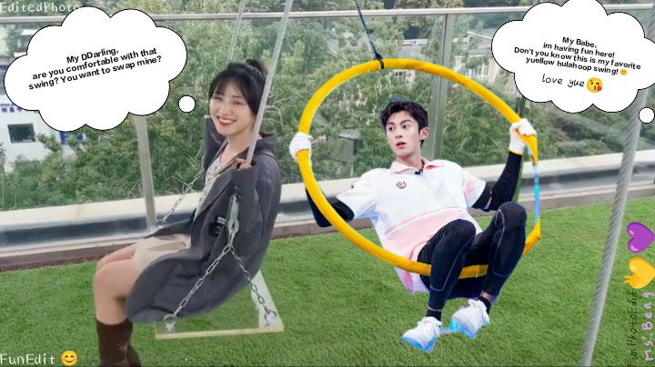 MissBeng31's tweet photo. DiYue's playground 😁🤗🛝🎡
#DiYue #YueDi 💜💛
#MyDiYueFangirlingEdit😊
#FunPhotoEdit✌️
#HappyDiYueVibes 
#ShenYue #WangHedi https://t.co/EF9yHeyWLC