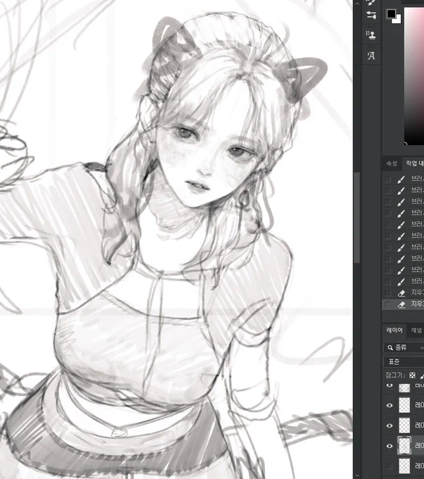 😋😋
버리는 그림 됐지만
해보고싶은거 해봐서 좋았담니다 