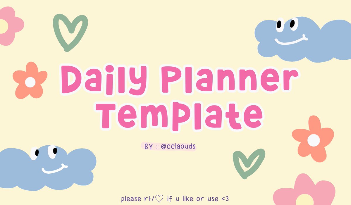 clasites's tweet photo. [☆] daily planner templates you can use. https://t.co/LtvGuWmldy